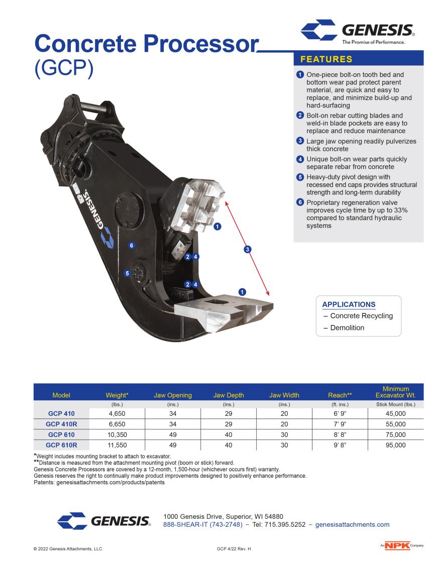 GCP Spec Sheet