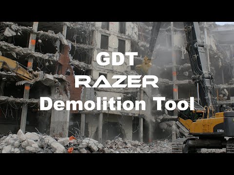 The GDT Razer Demolition Tool, now available in five sizes, is designed for high-reach demolition.
